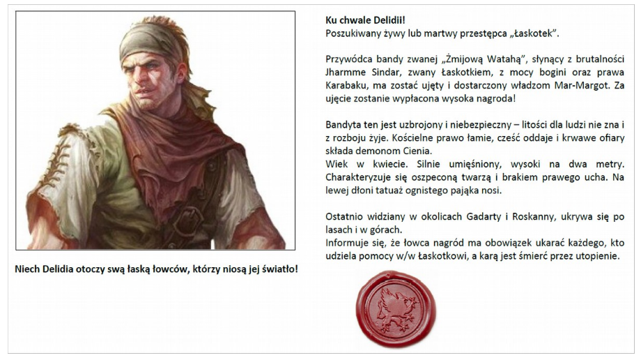 List gończy za Łaskotkiem